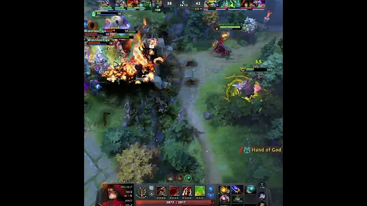 Level 5 Warlock in 40 Seconds 🔥Easy 3354 Golds #dota2 #Rampage #Dota2gameplay