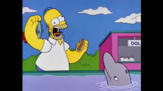 The Simpsons - Homer Teases A Dolphin