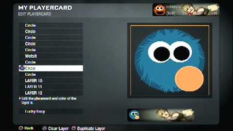 Quick Tutorial - How to make Cookie Monster emblem in Black Ops