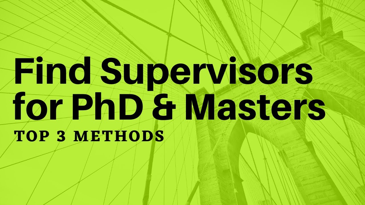 find phd supervisors