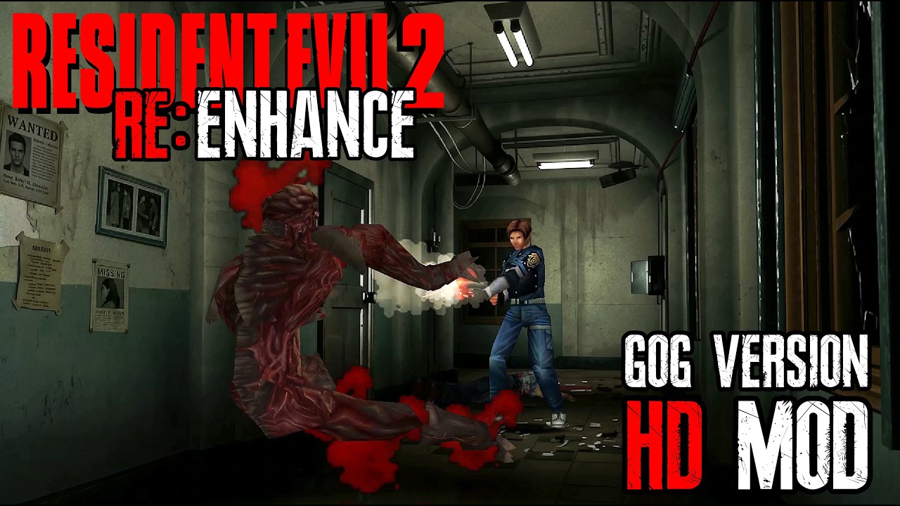 Resident Evil 2 1998 - RE:ENHANCE Mod Gameplay [GoG Version] *Mod links ...