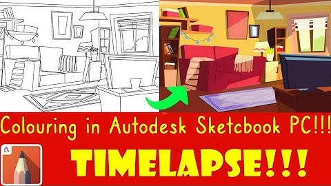 Colouring in Autodesk sketchbook PC || Timelapse video || Creating Vector image ( Part 2 )!!! ✏️✏️✏️