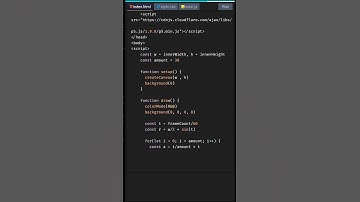 Create Particle Circular Pattern with HTML Canvas |HTML5 Canvas Tutorial #shorts #coding #JavaScript