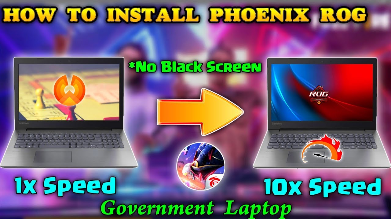 How To Install Phoenix Rog Os  Tamil🔥||No Lag Free Fire  || 💯No Black Screen || Government Laptop🥳