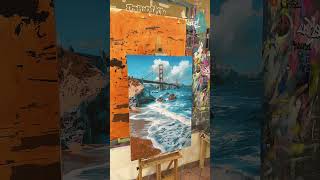 Painting the Golden Gate Bridge | “Pacific Gateway” Art Timelapse