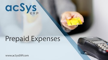 acSys ERP Prepaid Expenses