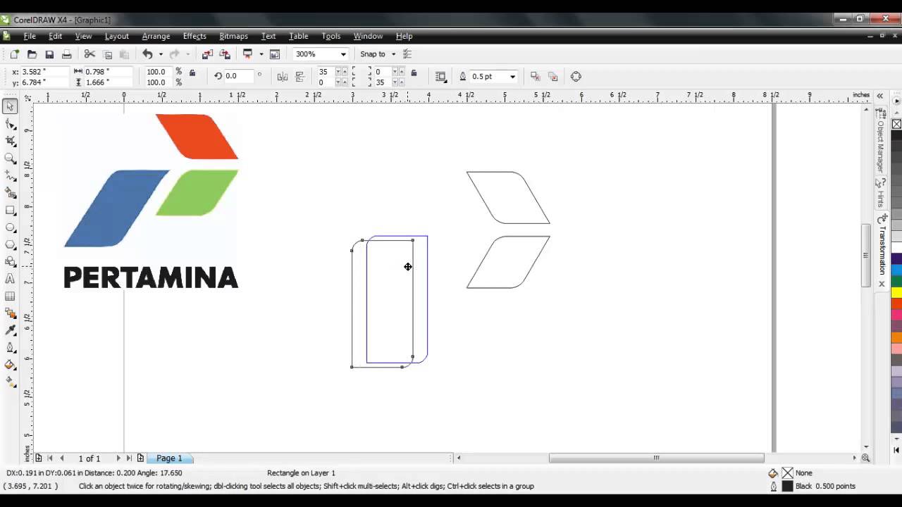 5 Menit Belajar Membuat  Desain  Logo Pertamina Corel Draw  