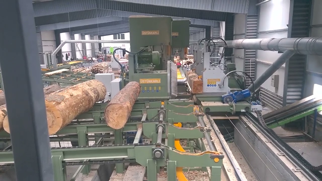 USTUNKARLI 1400 Tandem si Canter   Tandem bandsaw and canter   Hydrostatic carriage