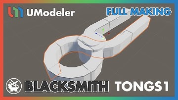 3D Modeling in Unity - Full Making Video of Modeling Tongs 1/2 in Blacksmith