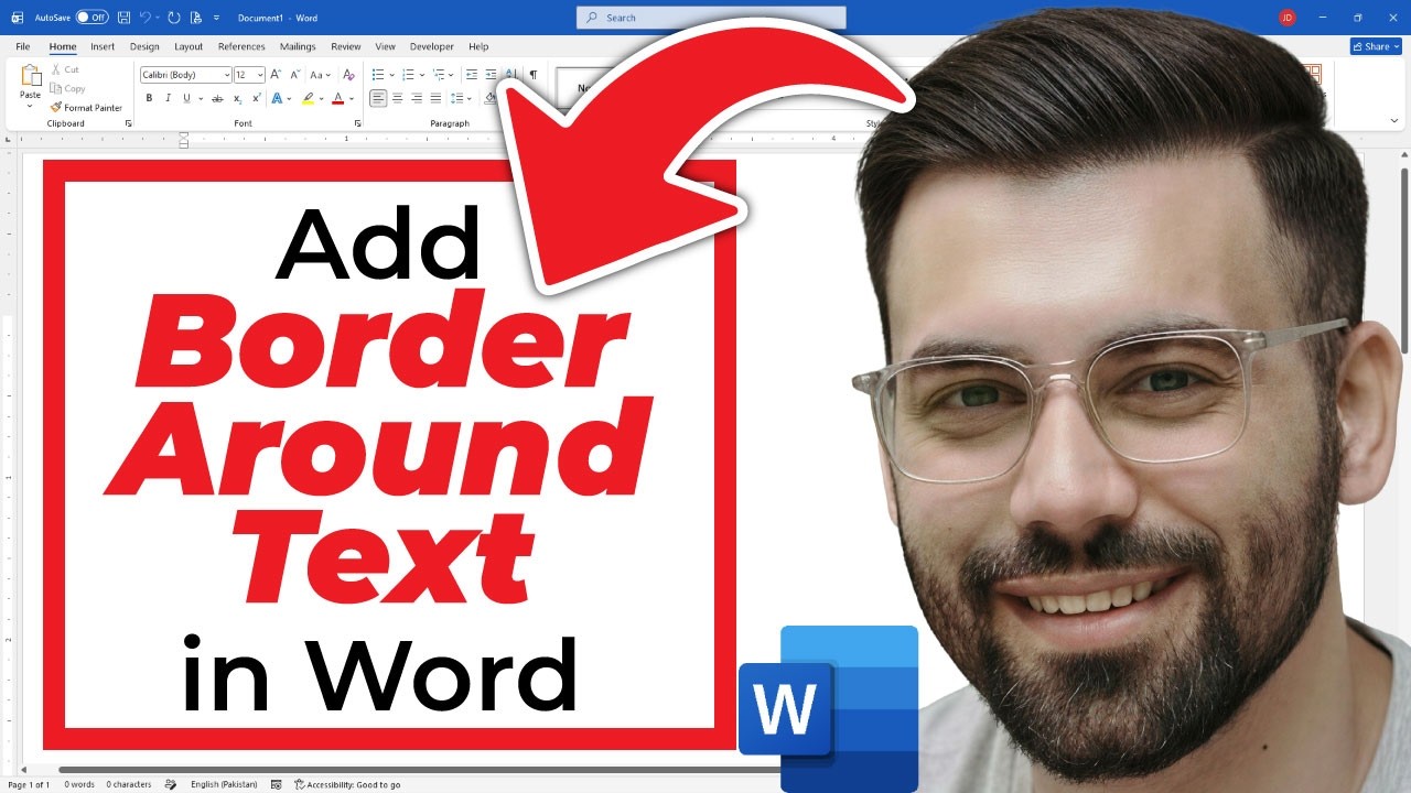 How to Put a Border Around Text in Word Document - YouTube