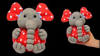 Sewing an elephant doll is simple and inexpensive - a toy made out of leftover fabric!