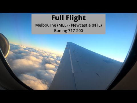 Full Flight / Melbourne to Newcastle / Boeing 717-200 Operated by QantasLink for Qantas / 4K