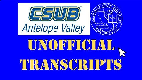 "How to" Video -  View Unofficial Transcripts