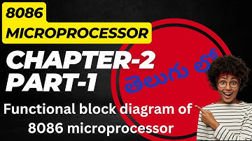 Functional block diagram of 8086 microprocessor in telugu