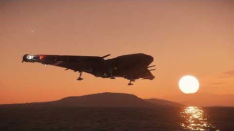 Star Citizen 3.13 - Reliant Tana - Low fly over Hurston Ocean at sunset (1)