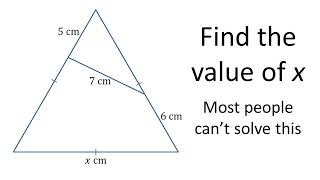 Most People Can't Solve This Maths Problem - Straight Line Inside an Equilateral Triangle