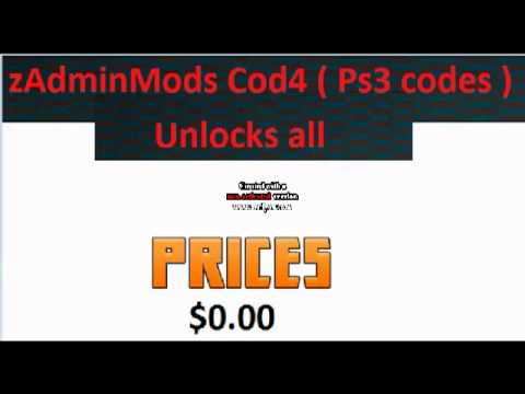 New Cod4 ( Ps3 ) Unlock all Codes