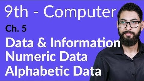 9th Class Computer - Ch 5 - Numeric and Aphabetic Data - Matric Part 1 Computer