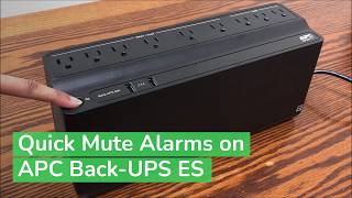 Using Quick Mute on APC Back-UPS ES M-Series | Schneider Electric Support