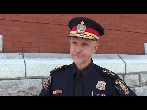 Cobourg Police Chief Paul VandeGraaf Protest Beach Farmers Market May 17, 2021