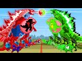 SPIDER GODZILLA PREGNANTS vs NUCLEAR GODZILLA RADIATION, DINOSAURS: Atomic Breath | Godzilla Cartoon