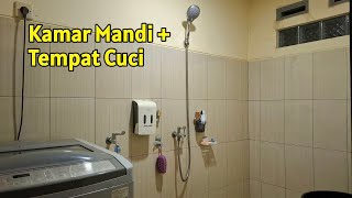 Desain Kamar Mandi, Shower, Toilet (WC)   Tempat Cuci Minimalis 2,5 x 1,5 Meter