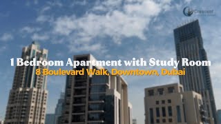 Downtown Dubai Living | Spacious 1 Bedroom with Study Room at 8 Boulevard Walk