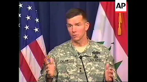 News briefing by US Military spokesman in Iraq