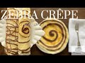 Zebra Crêpes - Schoko Pfannkuchen mit warmer Schokoladensauce - Crêpes Tourbillon