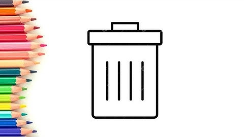 How to draw dustbin | Dustbin drawing