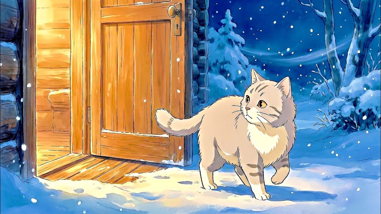 The Cat Walked Into the Snow | A Cozy Ghibli-Style Short Story