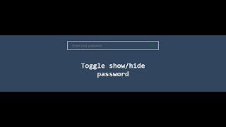 Toggle password visibiliy in React.js