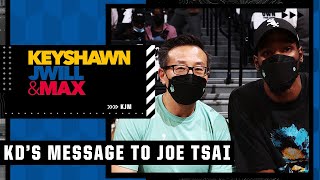 Discussing Kevin Durant's ultimatum & Nets governor Joe Tsai's response | KJM