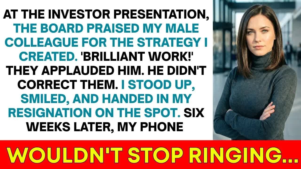 They Praised My Male Colleague For My Strategy; I Quit Instantly