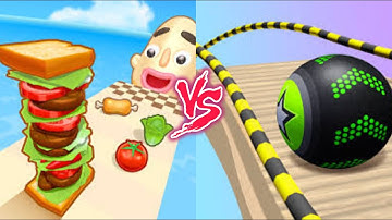 Sandwich Runner VS Going Balls- All Levels SpeedRun Gameplay Android iOS Ep1