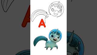 How to draw and coloring Not Quite Narwhal @colorfulsandart #coloring #painting #art @trtçocuk