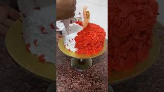 🔥 Short &amp; Viral Title&quot;Red Doll Cake Design 💃✨ | Beautiful Cake Decoration&quot;#trendingshorts #birthday