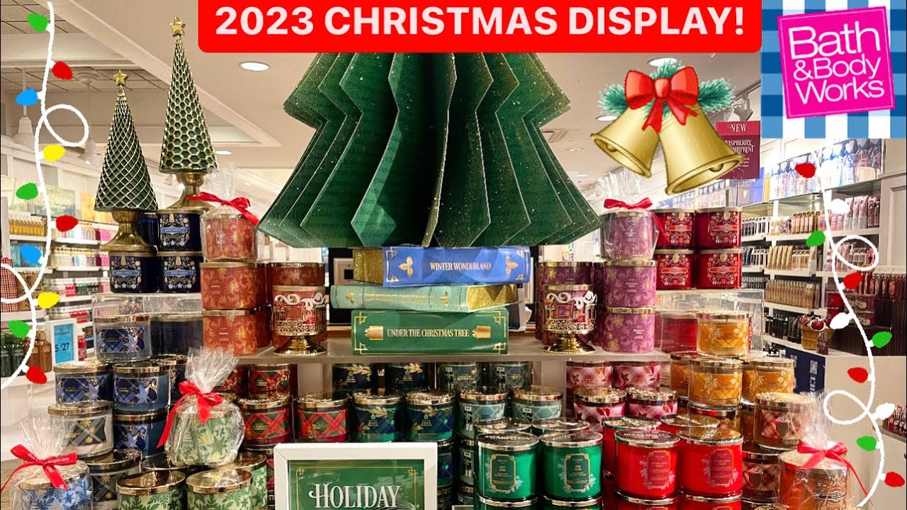 NEW 2023 Bath & Body Works Christmas Floorset! Candles! Pedestal! - YouTube