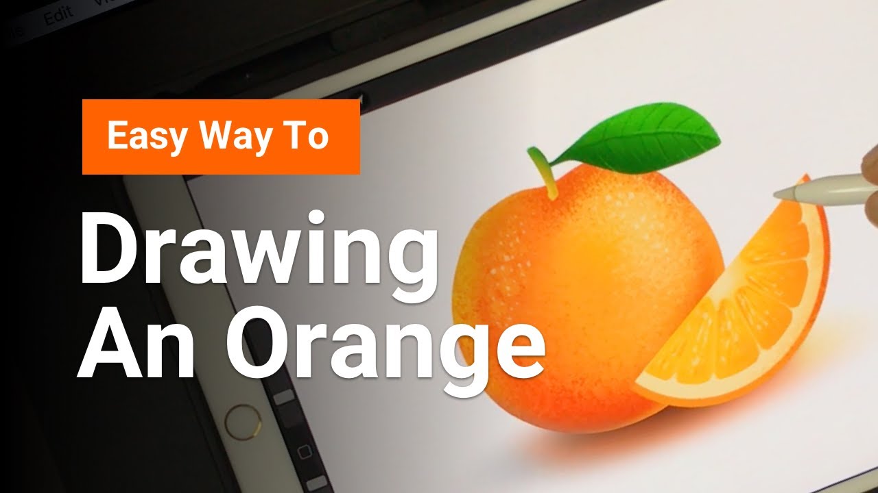 How to draw an orange (REALISTIC) 🍊| iPad Drawing Tutorial by Procreate ...