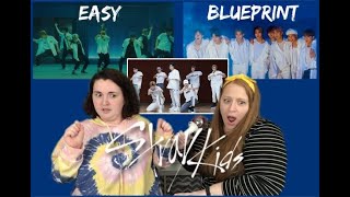 Stray Kids - Easy & Blueprint MVs & Easy Dance Practice | REACTION