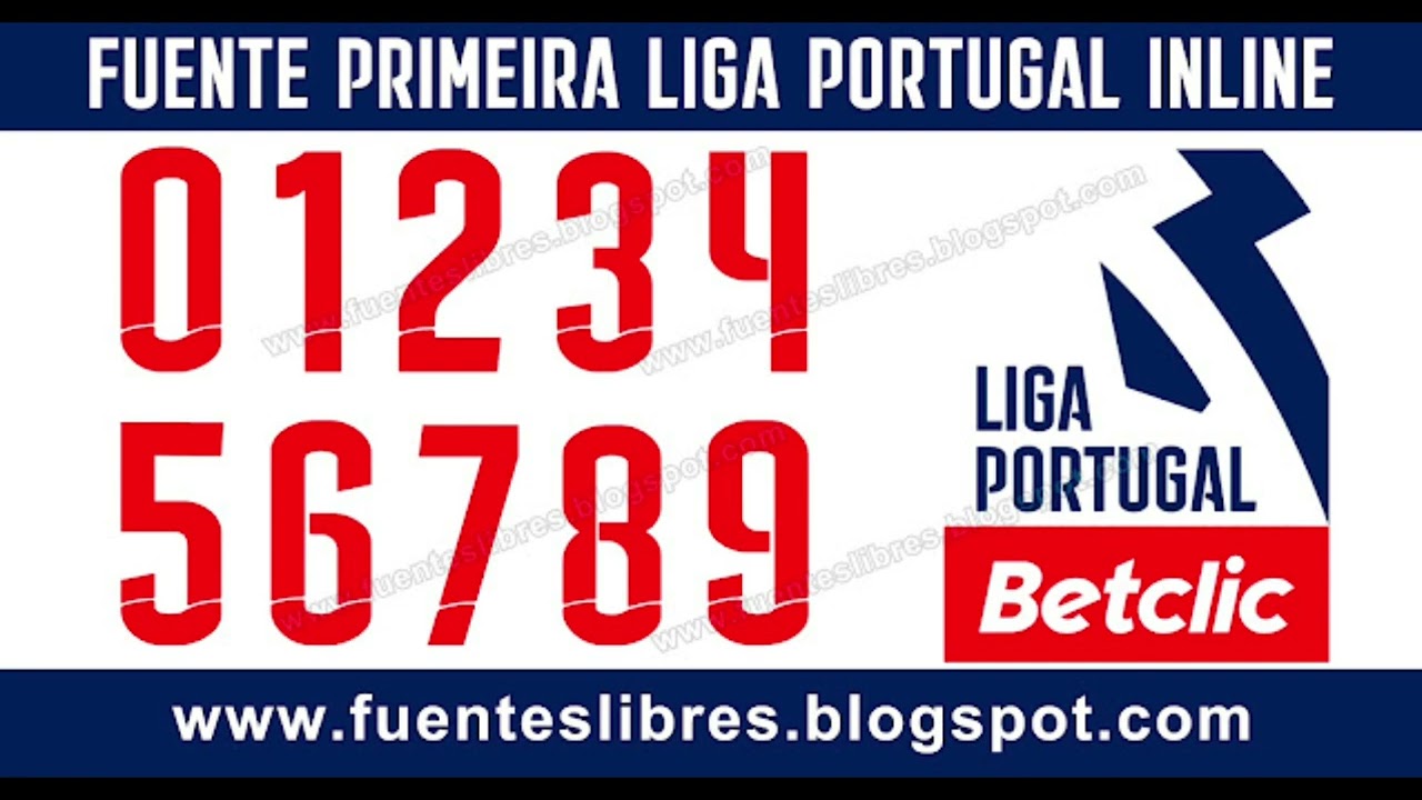 Tipografia Liga Portugal 2024 -25 Font Primeira Liga Portugal 2024 Fonte Primeira Liga Portugal 2024