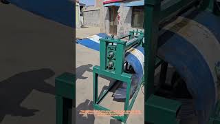 Metal Drum Cutting & Flattening Machine in Action