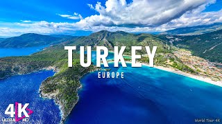 Flying Over Turkey 4K - Relaxing Music With Beautiful Natural Landscape - Amazing Nature