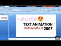 text animation in powerpoint 2007 || in Hindi || 02 @Ideaweb9