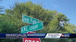 Man dead, woman sought in Jackson homicide