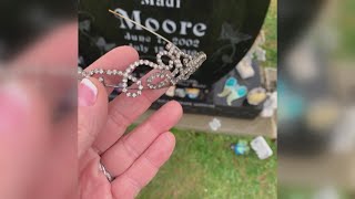 "Brutally vandalized," Greene Co. mom says her teenage daughter's burial site had wreaths torn down