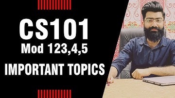 CS101 - Module No. 123, 124 & 125 - SHORT LECTURE - By Prof. Khaliq Mirza