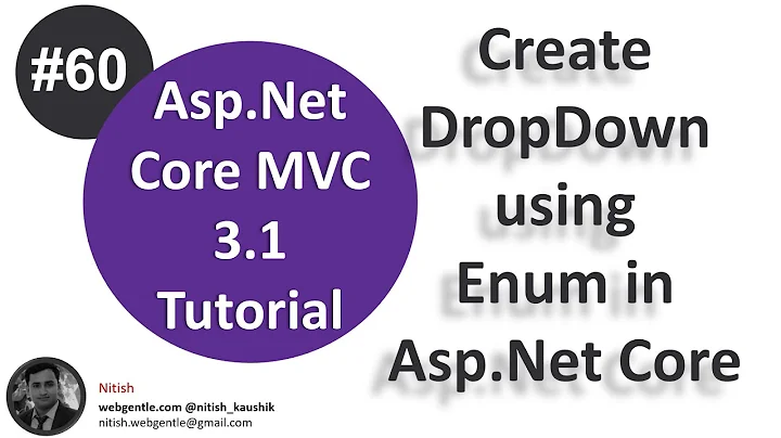 (#60) Create dropdown using Enum in asp.net core | Asp.Net Core tutorial