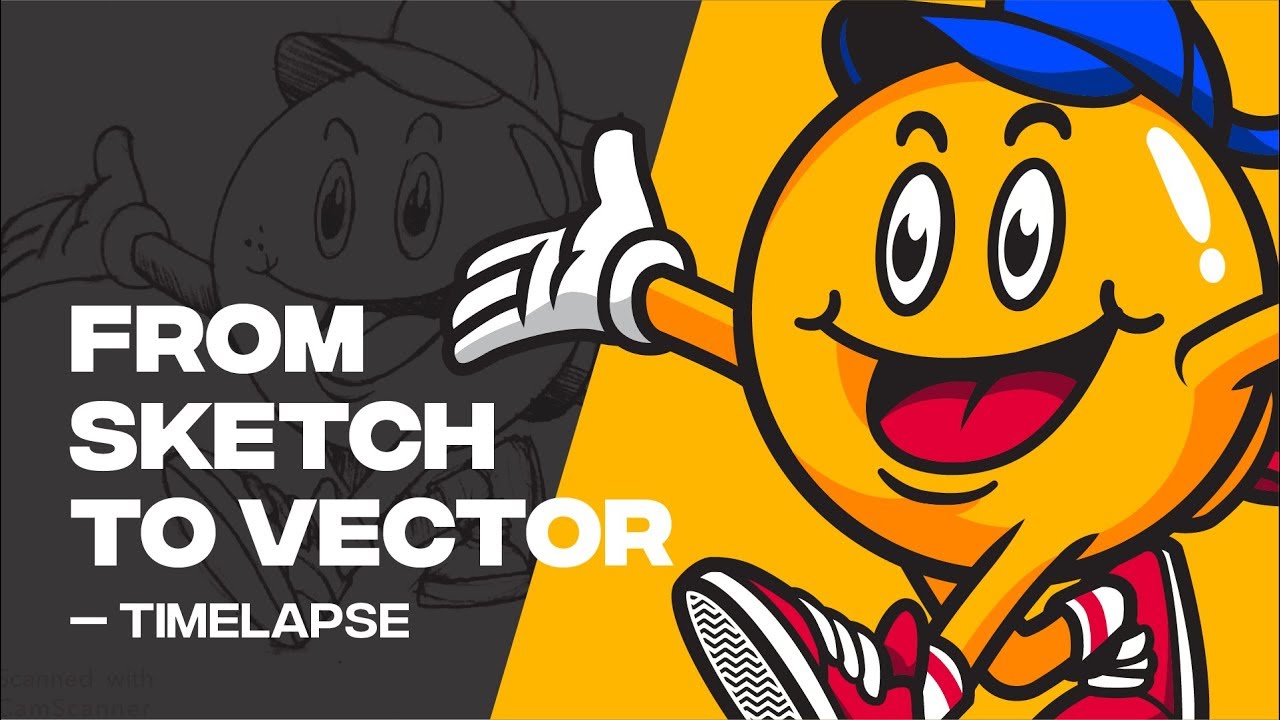 Turn Your Simple Character Sketch to Vector — Speedart illustration ...