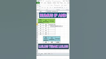 BELAJAR RUMUS IF AND MENCARI PREDIKAT NILAI LULUS TIDAK LULUS DI EXCEL #trikexcel #tipsexcel #excel